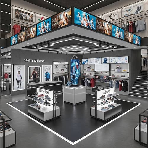 Futuristic 3D Model Sports Apparel Store | Virtual Reality Experience