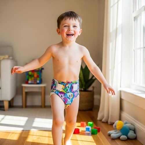 6-Year-Old Boy in My Little Pony Diaper