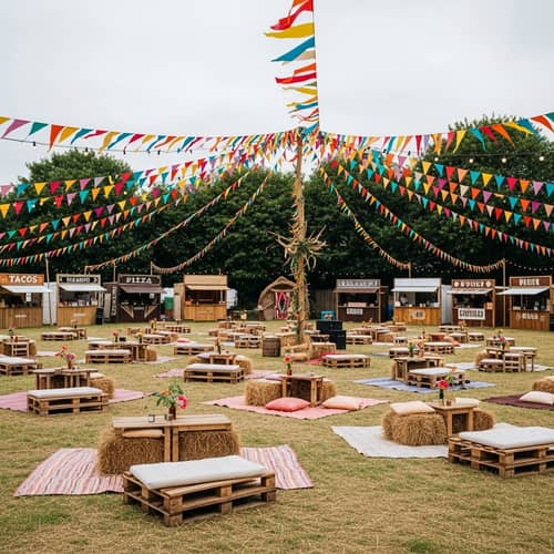 Music Festival Venue with 12 Food Stalls | Under nu.3000 Budget