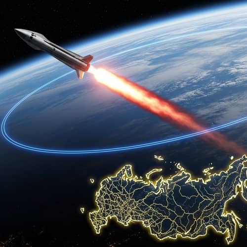 Hypersonic Missile Launch | Earth Orbit | Map of Russia