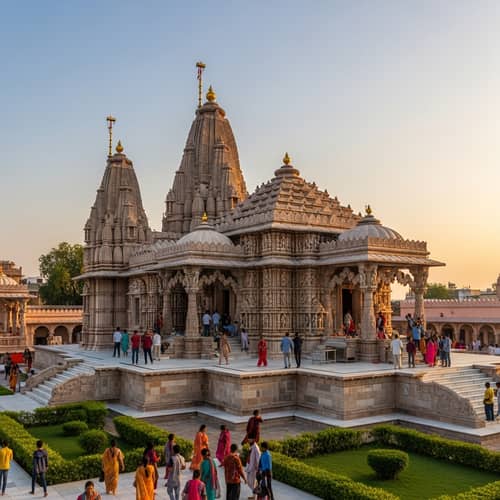 Hanuman Gahri Temple: Panoramic View at Sunset in Ayodhya