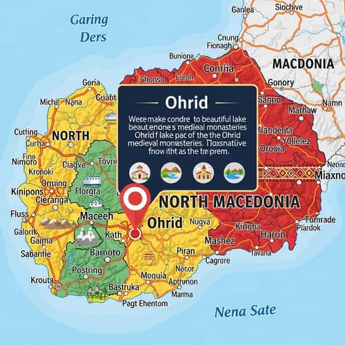 Ohrid City on Map of North Macedonia: Explore Vibrant Details