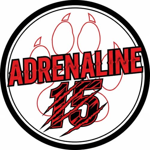Adrenaline Team 15th Anniversary Logo Design | Red & Black Theme