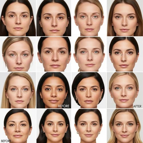 Hyperrealistic Eyelid Surgery Before and After Images