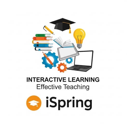 Interactive Learning Logo for iSpring | Educational Symbol Design