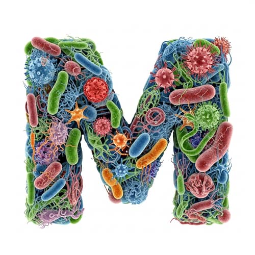 Unique Microorganisms Forming Letter M