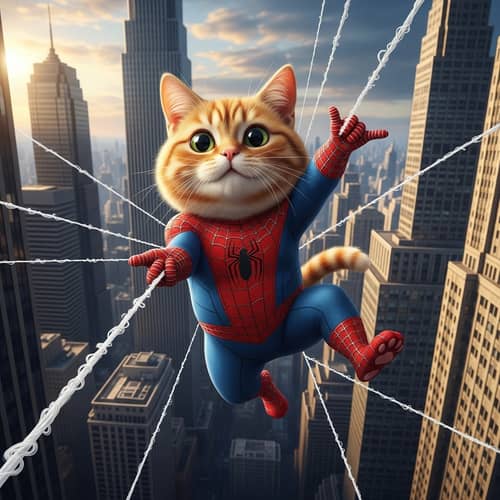 Adorable Spider-Cat: Realism Meets Aesthetics & Beauty