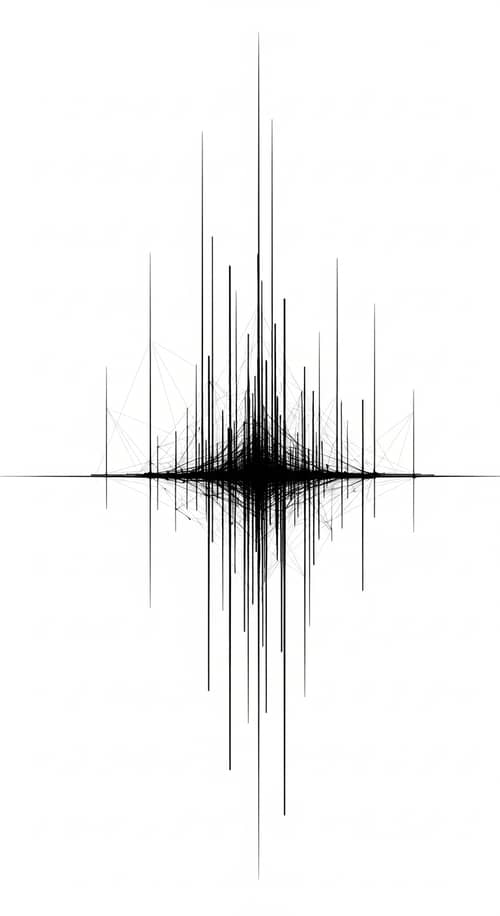 Minimalist Black and White Illustration of Post Network