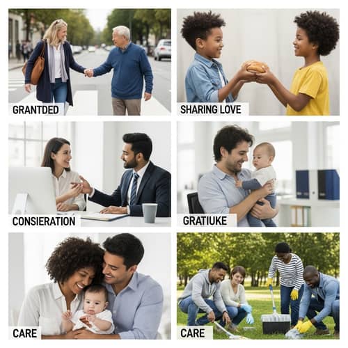 Inclusive Moments of Kindness | Diverse Group Photo Collage
