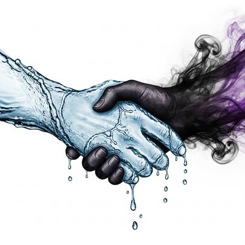 Water Hand vs Corruption Hand: Symbolism in Art