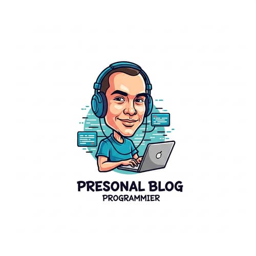 Colorful Hand-Drawn Programmer Logo - Engage Creativity and Passion
