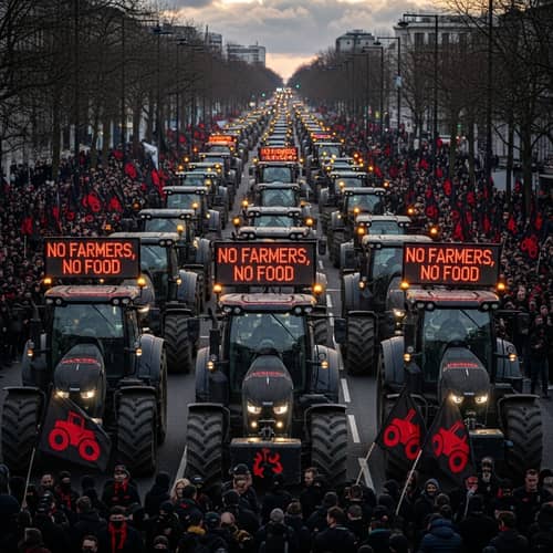 Aggressive Tractor Demonstration | Autonomous Protests