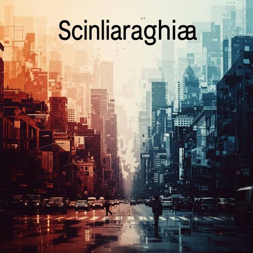 Urban Schizophrenia Art: Fragmented Cityscape in Kaleidoscope Colors