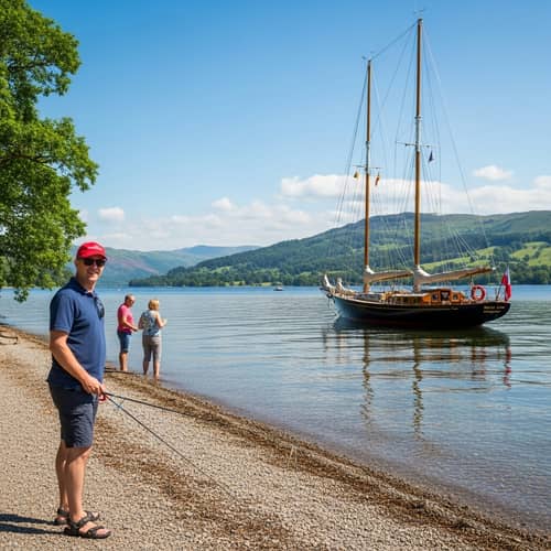Royal Huisman Sailboat at Windermere Shoreline