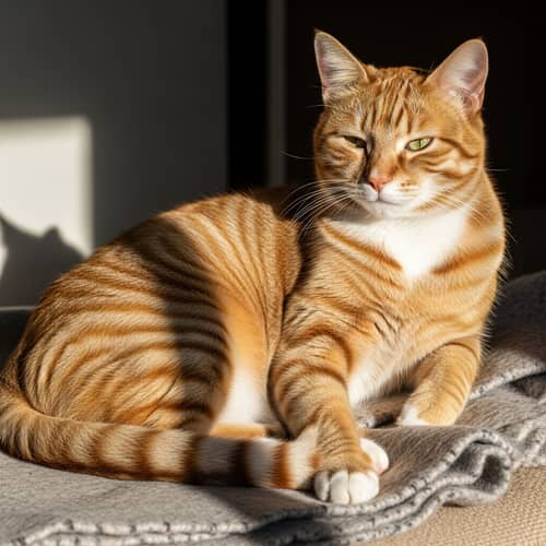Lazy Tabby Cat Enjoying a Sunny Afternoon | Cute Pet Relaxing