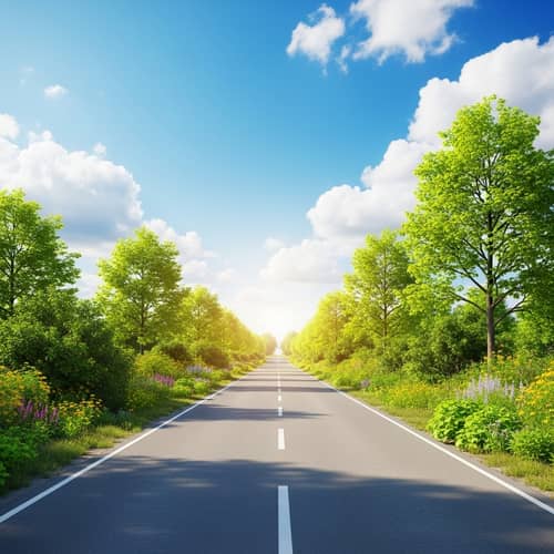 Path to Success | Inspirational Journey on Paved Road