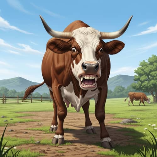 Angry Cow - Intense Emotions Captured in Art | Website Name