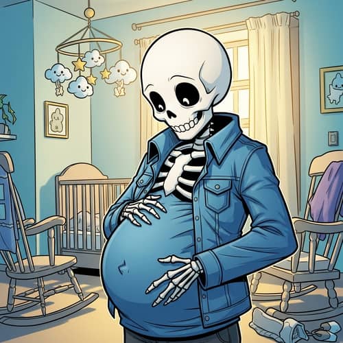 Pregnant Sans - Comic Character Expecting New Baby Pregnant Sans - Comic Character Expecting New Baby