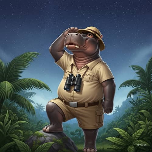 Harold the Hippopotamus: Fearless Explorer Reaching for the Stars