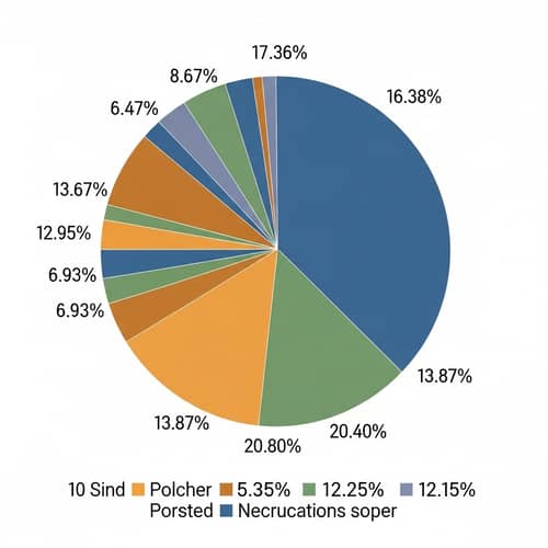 Accurate Pie Chart with 10 Slices of Percentage Data