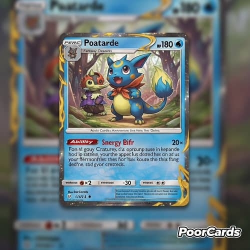 PoorCards | Fantasy Creature Trading Card | Vibrant Design