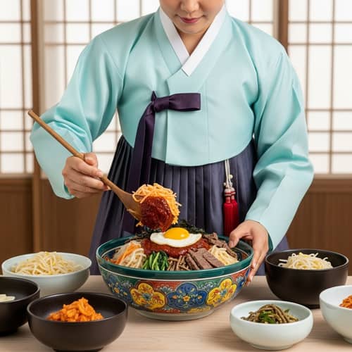Traditional Korean Bibimbap: Recipe & Preparation in Joseon Era