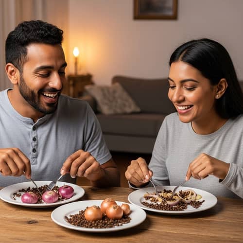 Middle-Eastern and South Asian Couple Dining Together | Unique Meal Experience