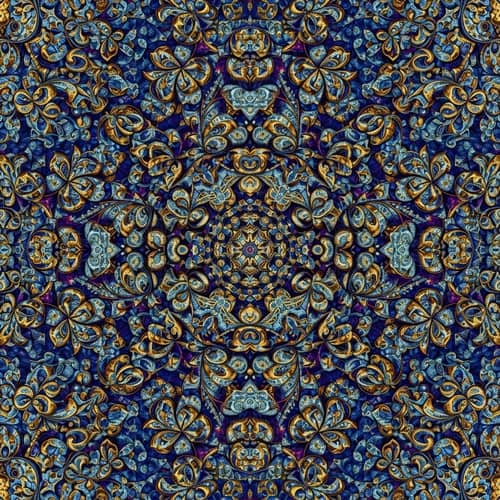 Infinite Symmetrical Fractal Pattern | Geometric Shapes & Vibrant Colors
