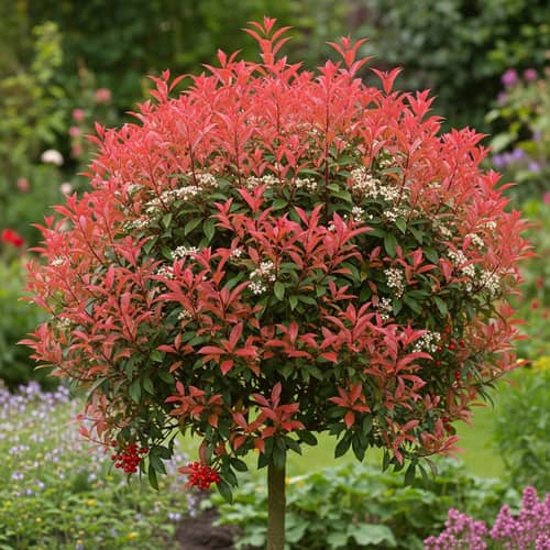 Photinia x fraseri Tree: Striking Red & Green Foliage