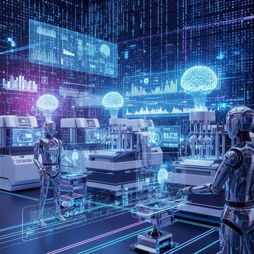 Futuristic AI Technology: Advanced Robotics & Holographic Interfaces