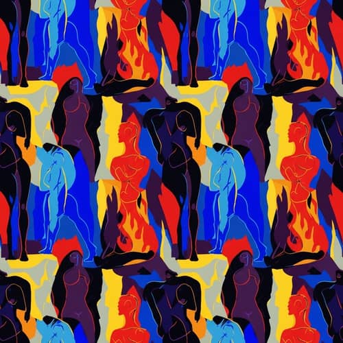 Intriguing Wallpaper Pattern with Bold Lines and Vibrant Colors