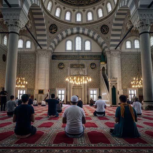 Diverse Prayer Gathering in Çoban Mustafa Paşa Mosque, Gebze
