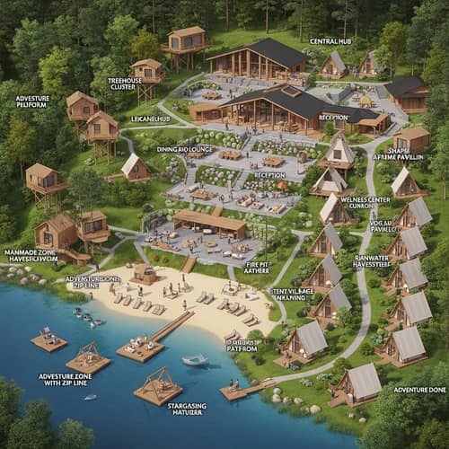 Glamping Resort Inspired by Forest Trail | Unique Sustainability Features