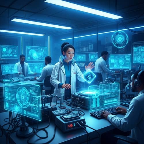 Futuristic Scientific Discovery in High-Tech Lab | New Element Unveiled