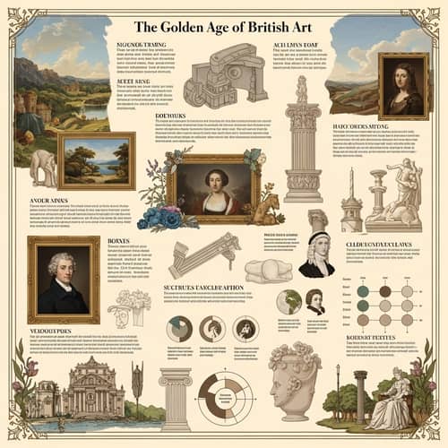 Golden Age of British Art Infographic: Key Concepts & Artworks