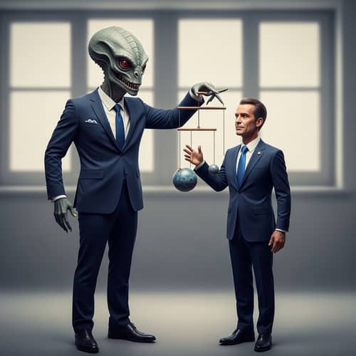 Nebiru Alien Reptilian Magnate Manipulates Politician