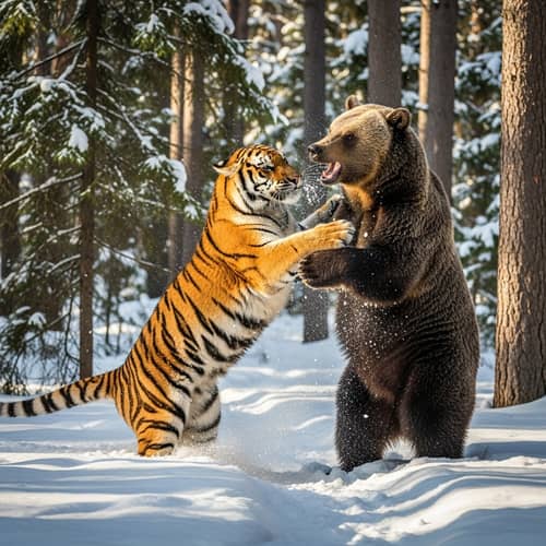 Muscular Cat vs Big Grizzly Bear: Surprising Victory