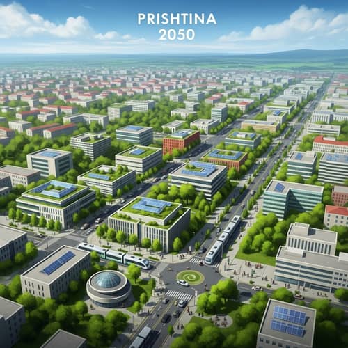Futuristic Prishtina: A Sustainable Utopia in 2050