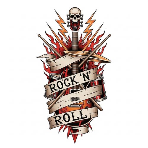 Rock Band Tattoo Design Ideas