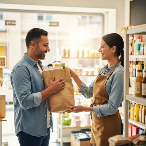 Warm and Joyful Purchase Experience at Diverse Small Business