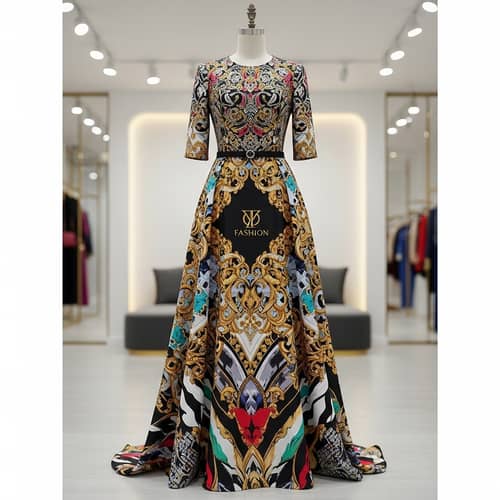 Elegant Floor-Length Gown by Sama Fashion