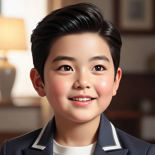 Detailed Portrait of Handsome Korean Boy