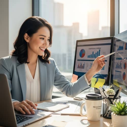 Professional Female Marketing Manager of East Asian Descent