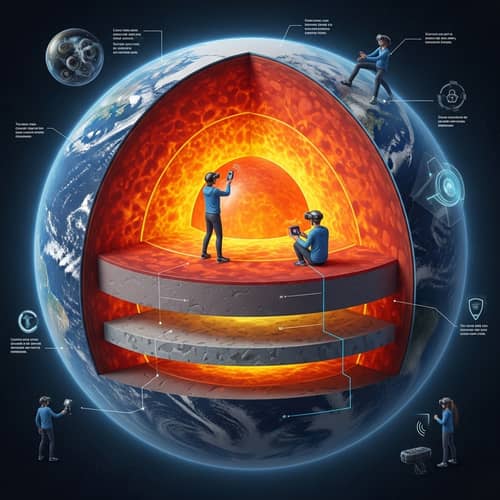 Internal Structure of Earth in Augmented Reality | 3D Representation