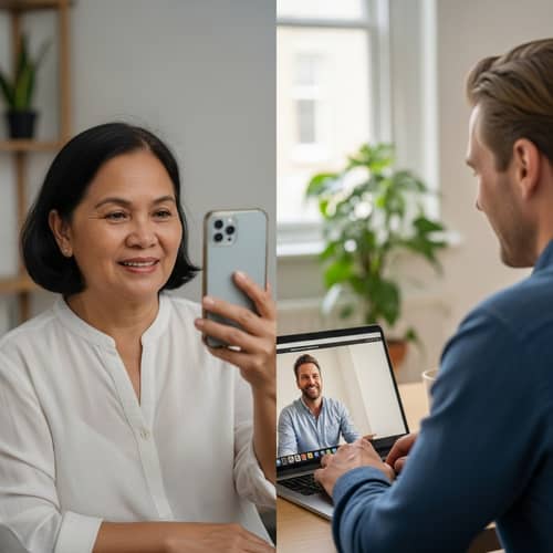Heartwarming Video Call: Filipino Woman & Dutch Boyfriend