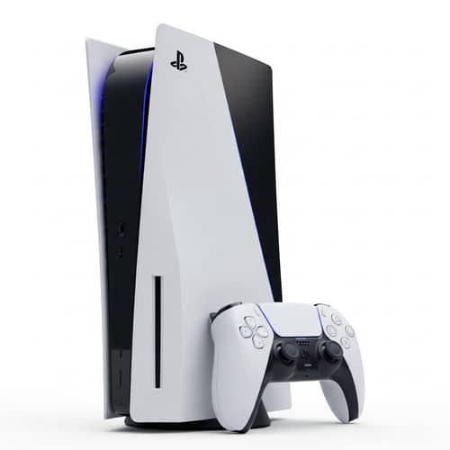 Futuristic PlayStation 5 Gaming Console & DualSense Controller