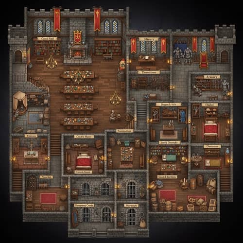 Medieval Castle Interior for D&D Campaign