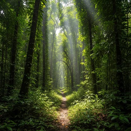 Vibrant Corridor in Ecuadorian Amazon Rainforest | Canon EOS R5