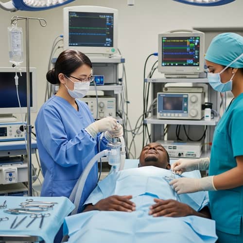 Professional Anesthesia Administration in a Medical Setting