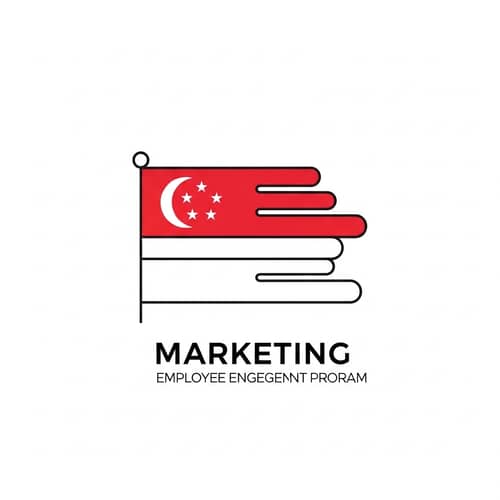 Marketing Singapore Flag Inspired Employee Engagement Logo